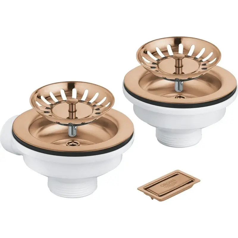 Сливной комплект Grohe для двух чаш без эксцентрика (40997DL0) фото