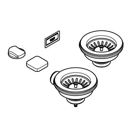 Сливной комплект Grohe для двух чаш с эксцентриком (40998GN0) фото