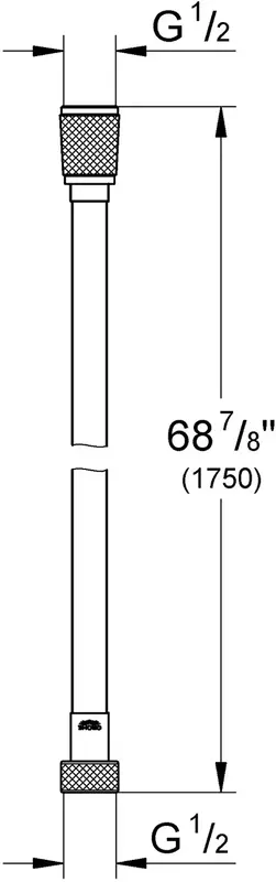 Шланг для душу Grohe довжина - 1750мм, ПВХ (27506001) фото