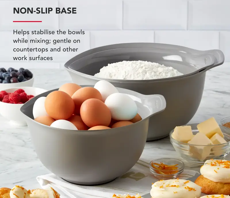 Набір мисок для змішування KitchenAid Coreline 3шт, 2,4/3,3/4,3 л, сірий (KQG175OSCGG) - фото - №12