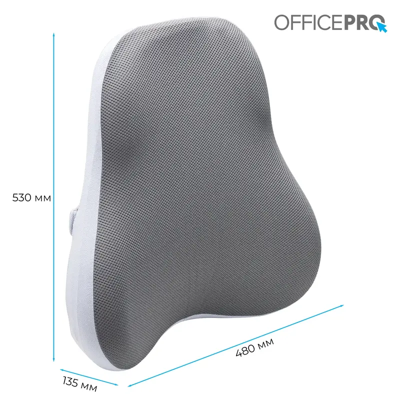 Эргономичная подушка для поясницы Officepro LP600G Gray фото