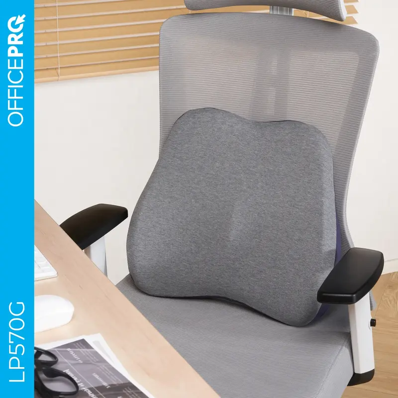 Ергономічна подушка для попереку Officepro LP570G Gray фото
