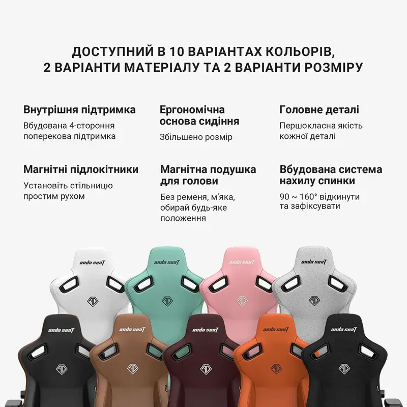 Ігрове крісло Anda Seat Kaiser 3 Size XL (Black Fabric) AD12YDC-XL-01-B-CF фото