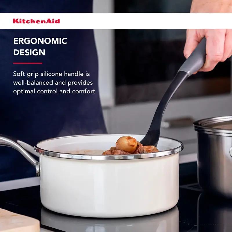 Ложка для сервірування з прорізами KitchenAid Coreline, 33,8 см, сірий (KAS004OHCGG) - фото - №9