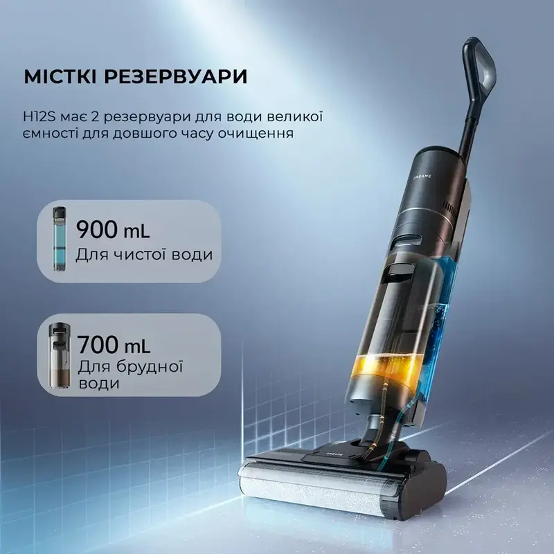 Акумуляторний миючий пилосос Dreame Wet&Dry Vacuum Cleaner H12S (HHR30B) - фото - №12