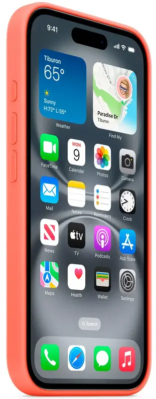 Чохол для iPhone 16 Silicone Case with MagSafe Tangerine (MDGN4ZM/A) - фото - №4