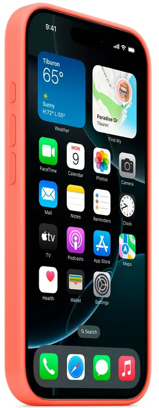 Чохол для iPhone 16 Pro Silicone Case with MagSafe Tangerine (MDFY4ZM/A) - фото - №4