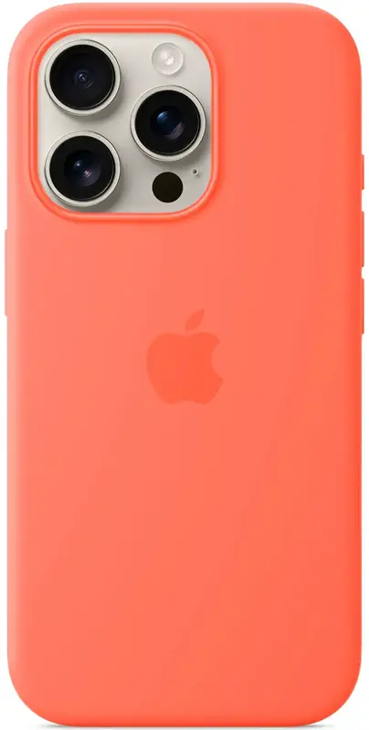 Чохол для iPhone 16 Pro Silicone Case with MagSafe Tangerine (MDFY4ZM/A) - фото - №3