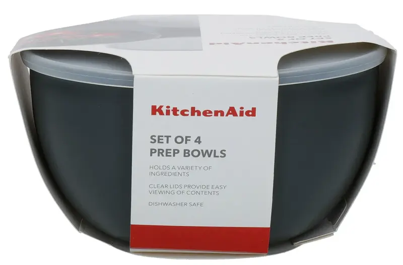 Набір мисок із кришкою KitchenAid Coreline, 4 шт, 355/591/828/1065 мл, сірий (KQG176OSCGG) - фото - №6