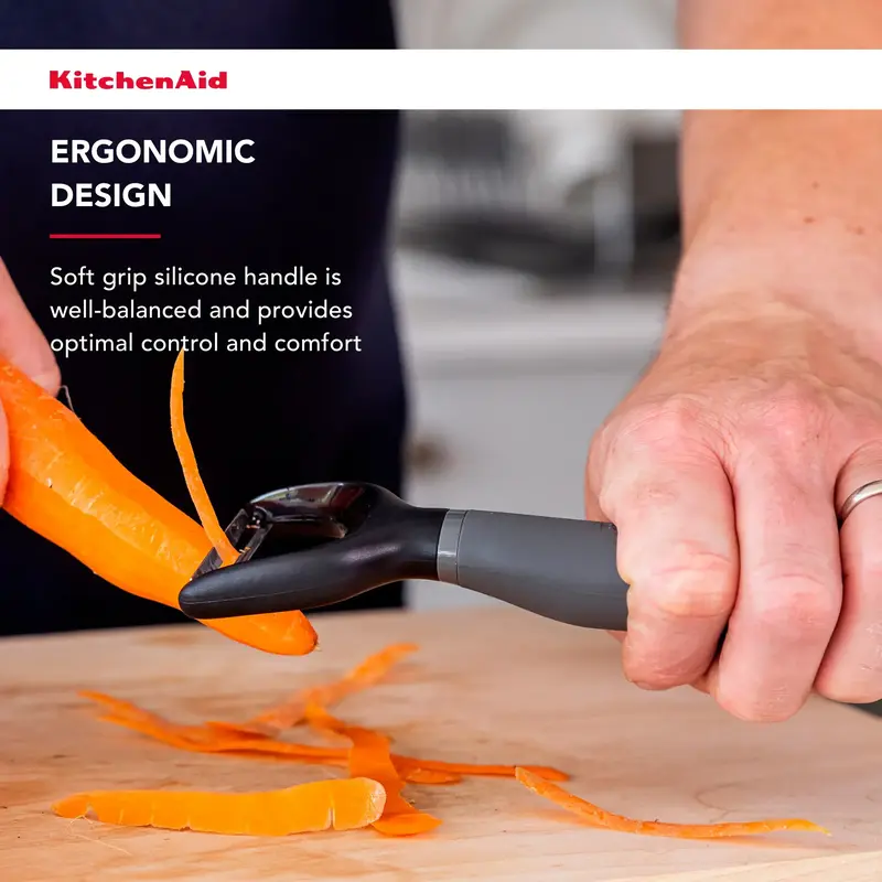 Овочечистка горизонтальна KitchenAid Coreline, 18,8 см, сірий (KAS145OHCGG) - фото - №11