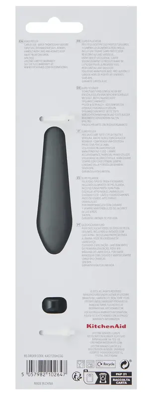 Овочечистка вертикальна KitchenAid Coreline, 22 см, сірий (KAS112OHCGG) - фото - №4