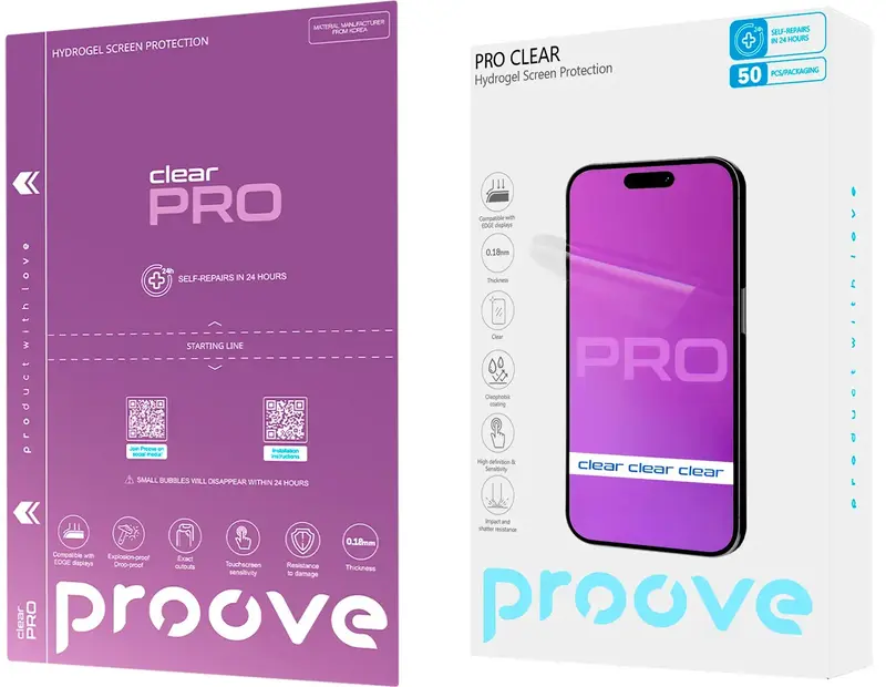 Захисна гідрогелева плівка Proove Hydrogel Screen Protection PRO Clear 10 - фото - №2