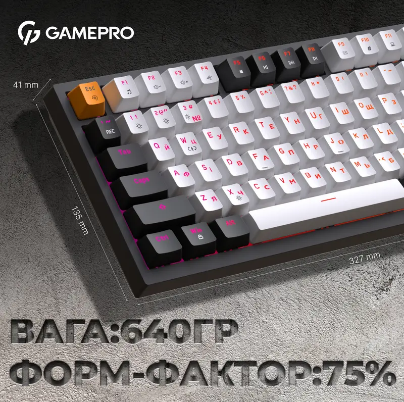 Клавиатура игровая GamePro MK160B Hot-Swap RGB (Black) фото