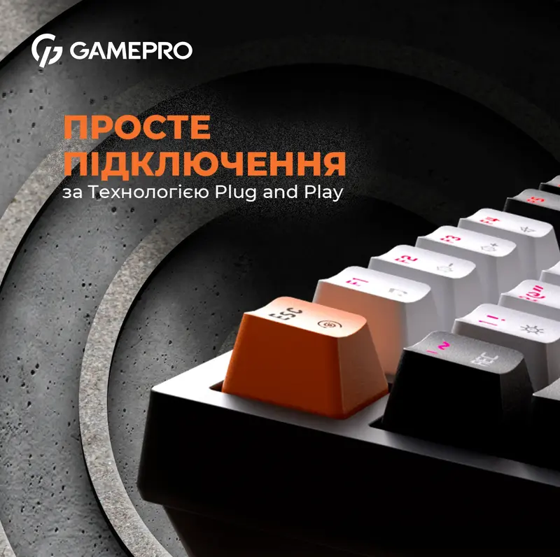 Клавиатура игровая GamePro MK160B Hot-Swap RGB (Black) фото
