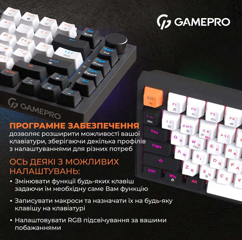 Клавиатура игровая GamePro MK160B Hot-Swap RGB (Black) фото