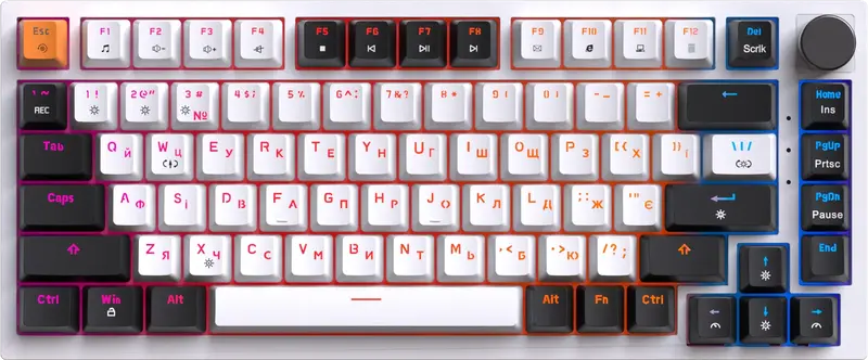 Клавиатура игровая GamePro MK160W Hot-Swap RGB (White) фото