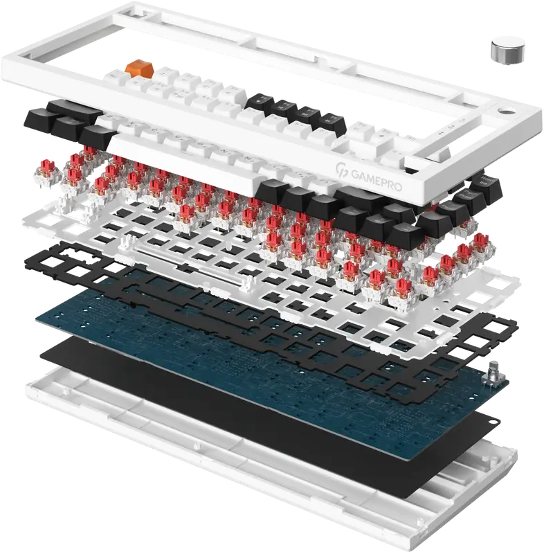 Клавиатура игровая GamePro MK160W Hot-Swap RGB (White) фото