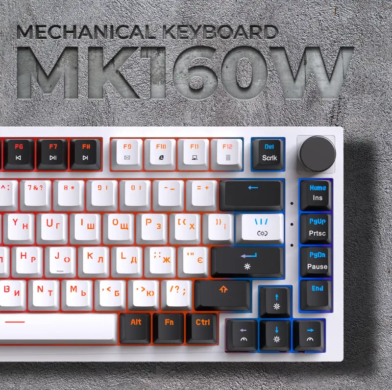 Клавиатура игровая GamePro MK160W Hot-Swap RGB (White) фото