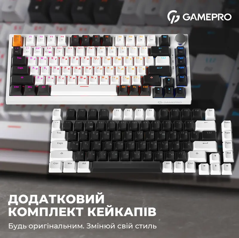 Клавиатура игровая GamePro MK160W Hot-Swap RGB (White) фото