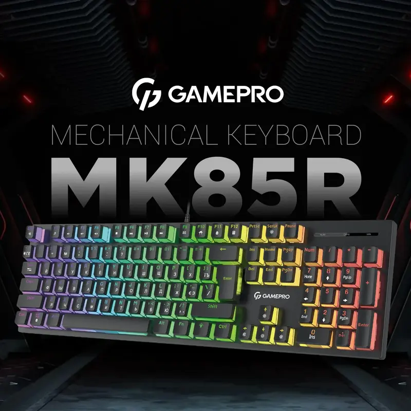 Клавиатура игровая GamePro MK85R Red фото