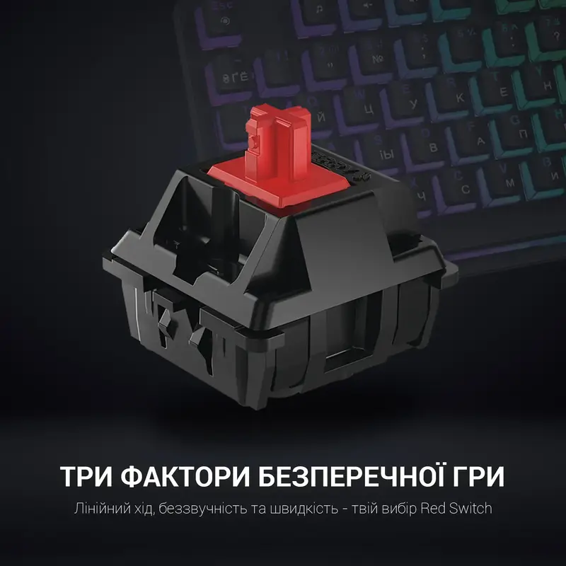 Клавиатура игровая GamePro MK85R Red фото