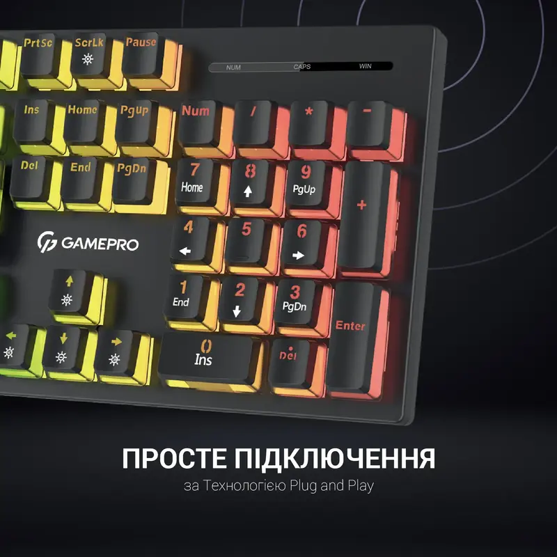 Клавиатура игровая GamePro MK85R Red фото