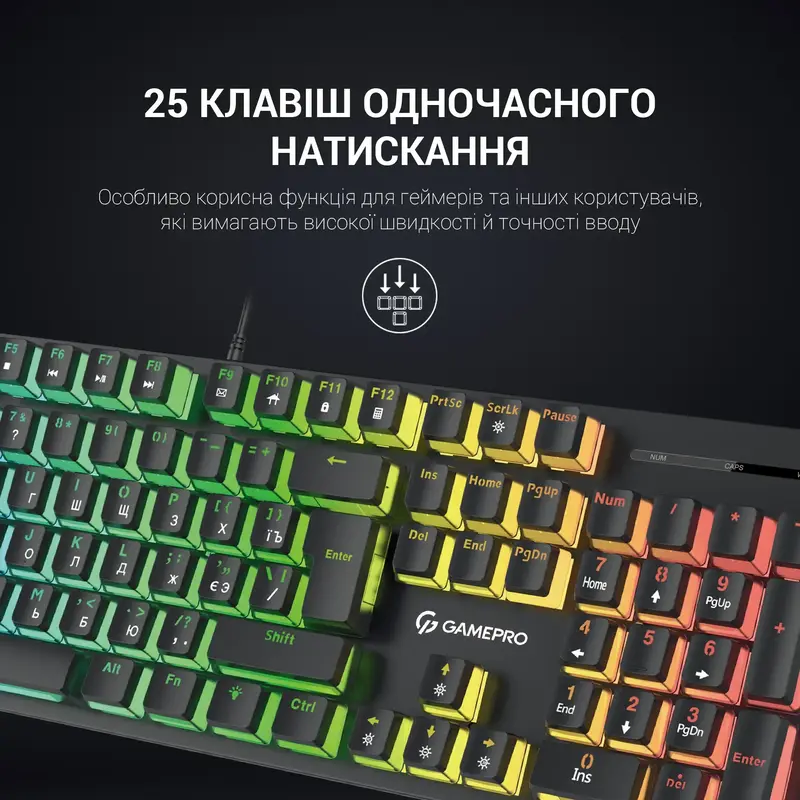 Клавиатура игровая GamePro MK85R Red фото