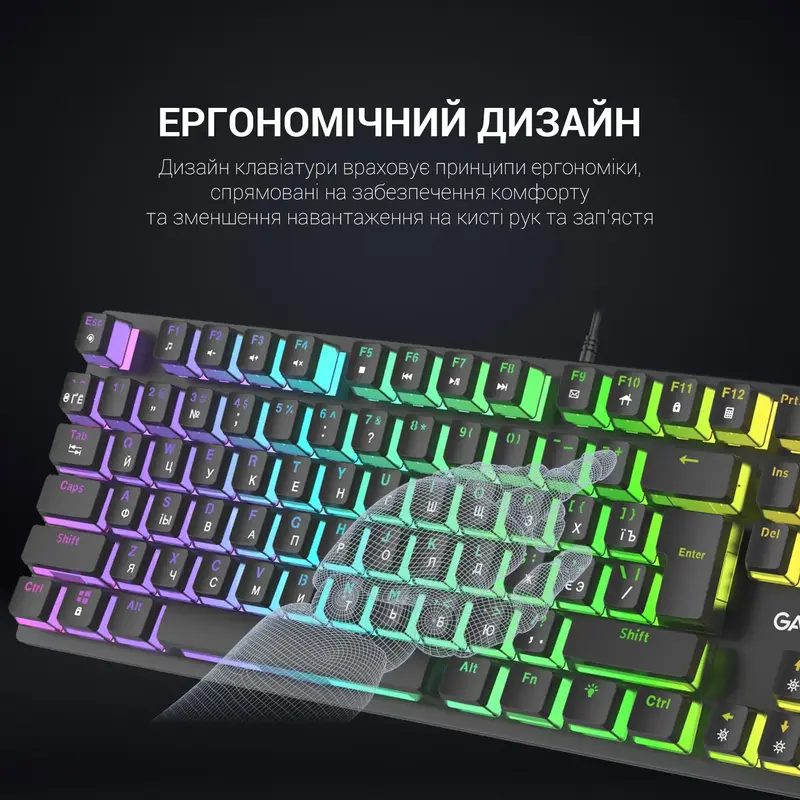 Клавиатура игровая GamePro MK85R Red фото