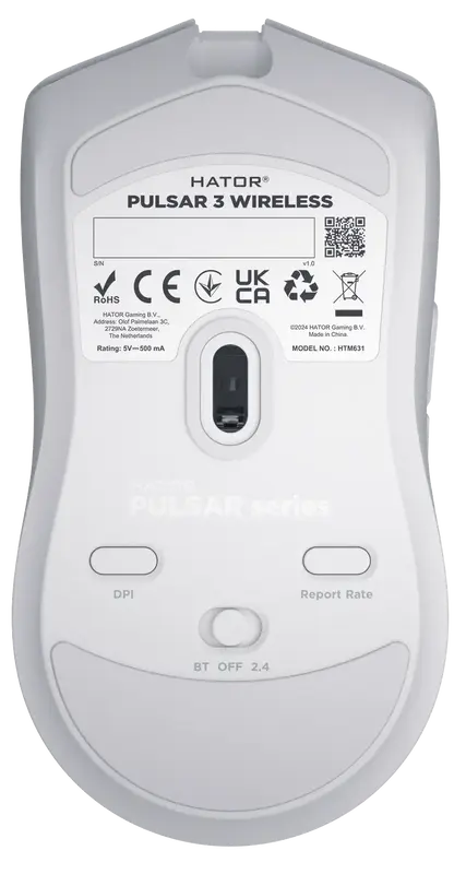 Ігрова миша HATOR Pulsar 3 wireless (HTM631) white - фото - №5