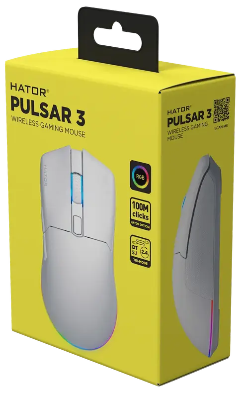 Ігрова миша HATOR Pulsar 3 wireless (HTM631) white - фото - №6