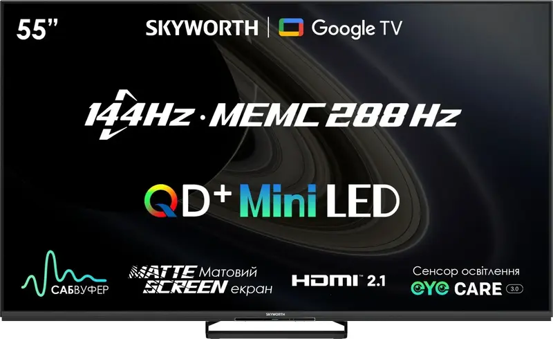 Телевізор Skyworth 55X87PRO MiniLED QLED+ 144Hz GameTV фото