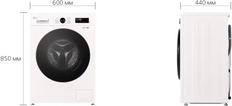 Пральна машина вузька LG F2Y1HS5W - фото - №9