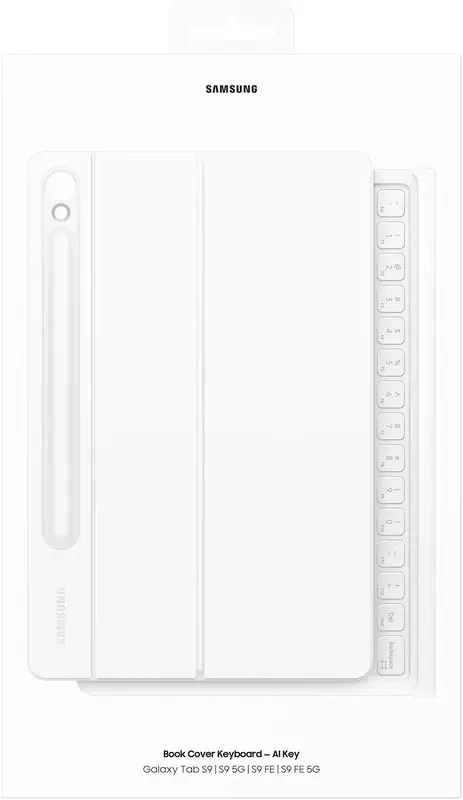 Чохол для Samsung Tab S10 FE Book Cover Keyboard AI Key White (EF-DX725BWEGUA) - фото - №10