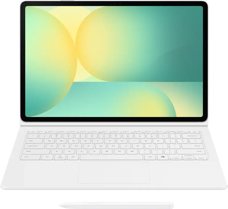 Чохол для Samsung Tab S10 FE+ Book Cover Keyboard AI Key White (EF-DX625BWEGUA) - фото - №0