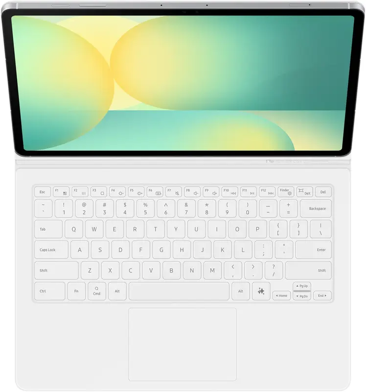 Чохол для Samsung Tab S10 FE+ Book Cover Keyboard AI Key White (EF-DX625BWEGUA) - фото - №9