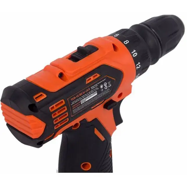 Шурупокрут-дриль акумуляторний Tekhmann TCD-12 QC Li v2.0 12В 2х2А год кейс фото