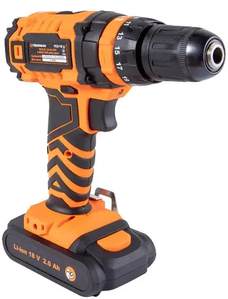 Шурупокрут-дриль акумуляторний Tekhmann TCD-18 Li 2.0 18В - фото - №2