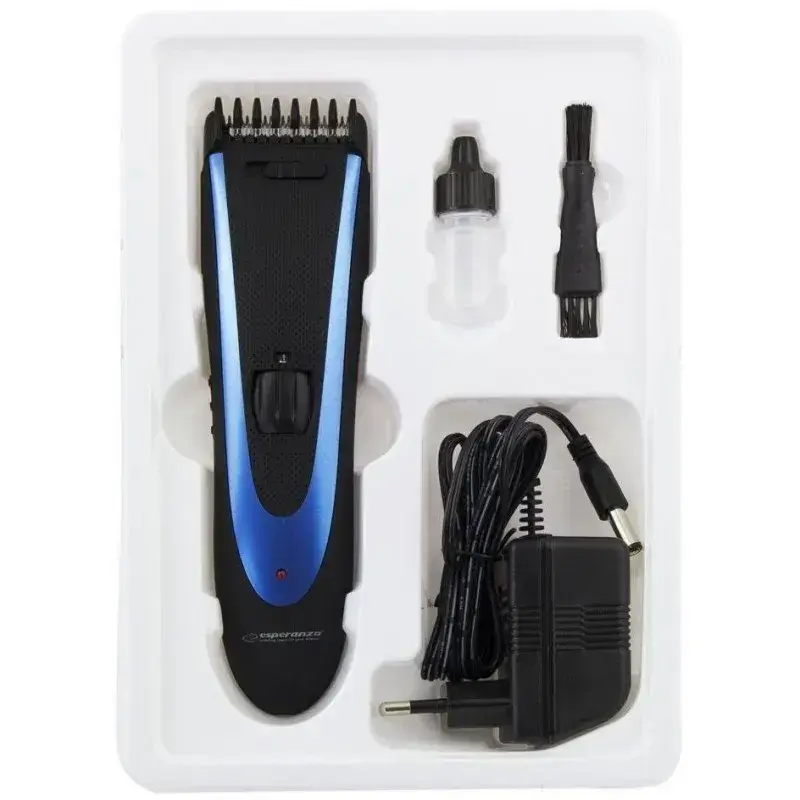 Машинка для стрижки ESPERANZA Black/Blue EBC004 - фото - №3