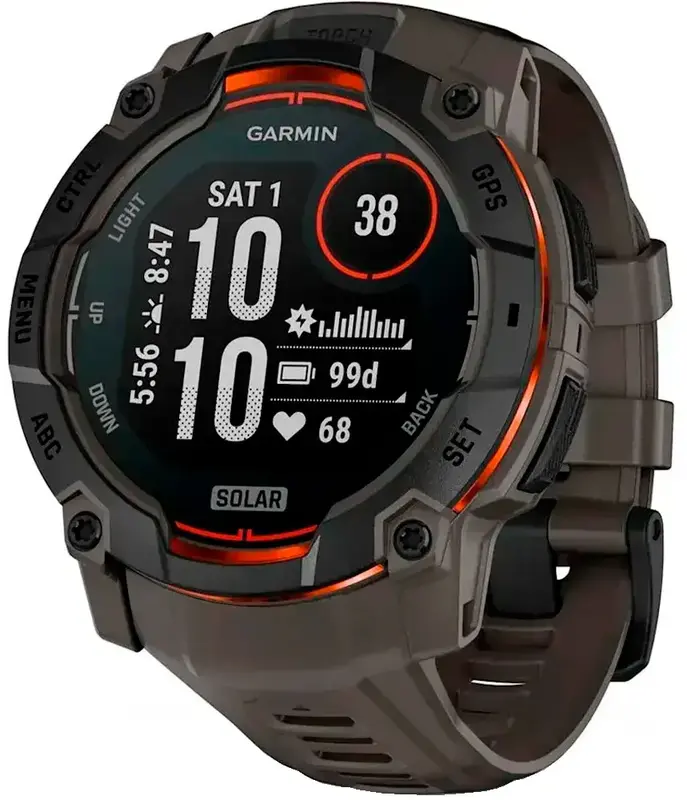 Смарт-годинник Garmin Instinct 3 Solar 50 мм Black (010-02935-00) - фото - №0