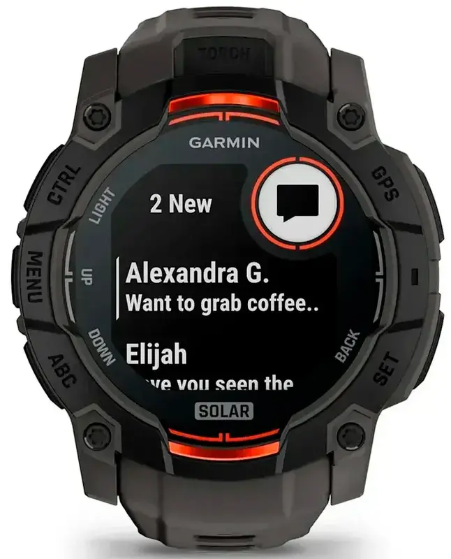 Смарт-годинник Garmin Instinct 3 Solar 50 мм Black (010-02935-00) - фото - №5