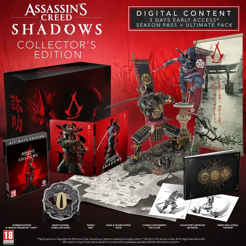 Диск PS5 Assassin's Creed Shadows Collector's Edition (Blu-ray) - фото - №1