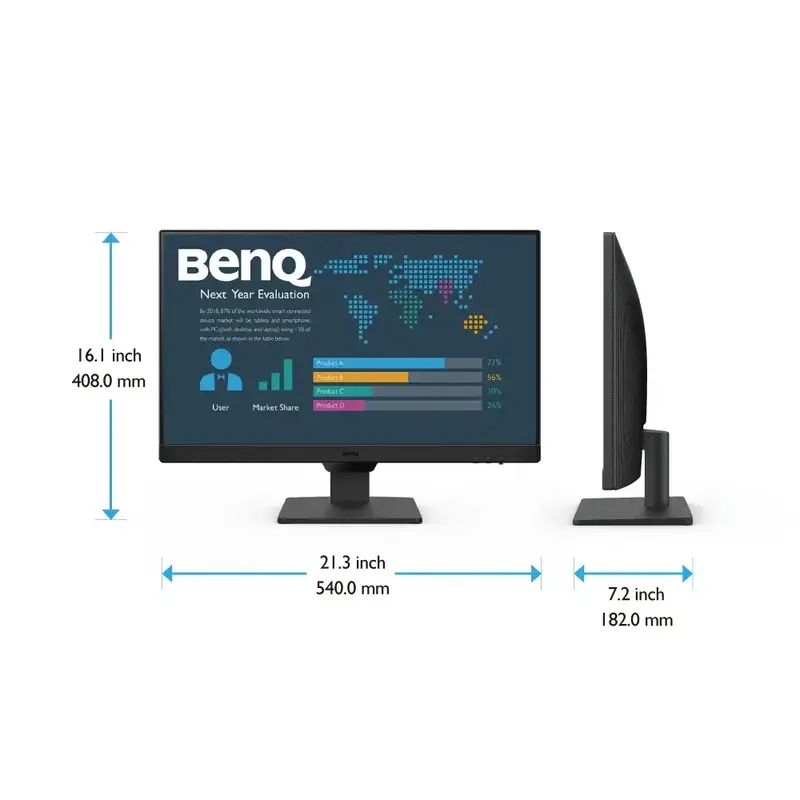 Монітор BenQ 23,8" BL2490 BLACK (9H.LM5LB.QBE) - фото - №4