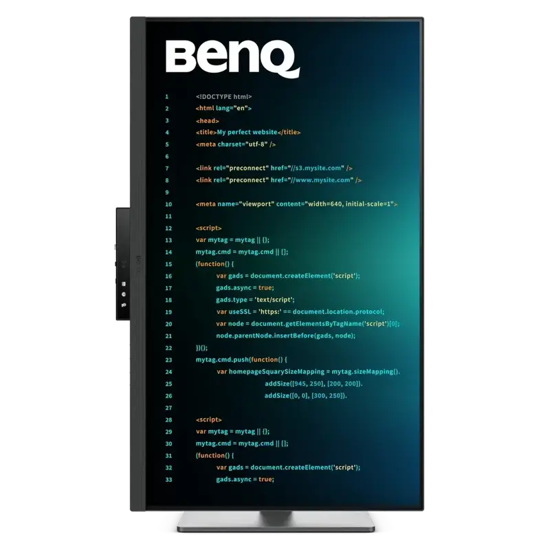 Монітор BenQ 31.5" RD320U Metallic Grey (9H.LMSLA.TBE) - фото - №9