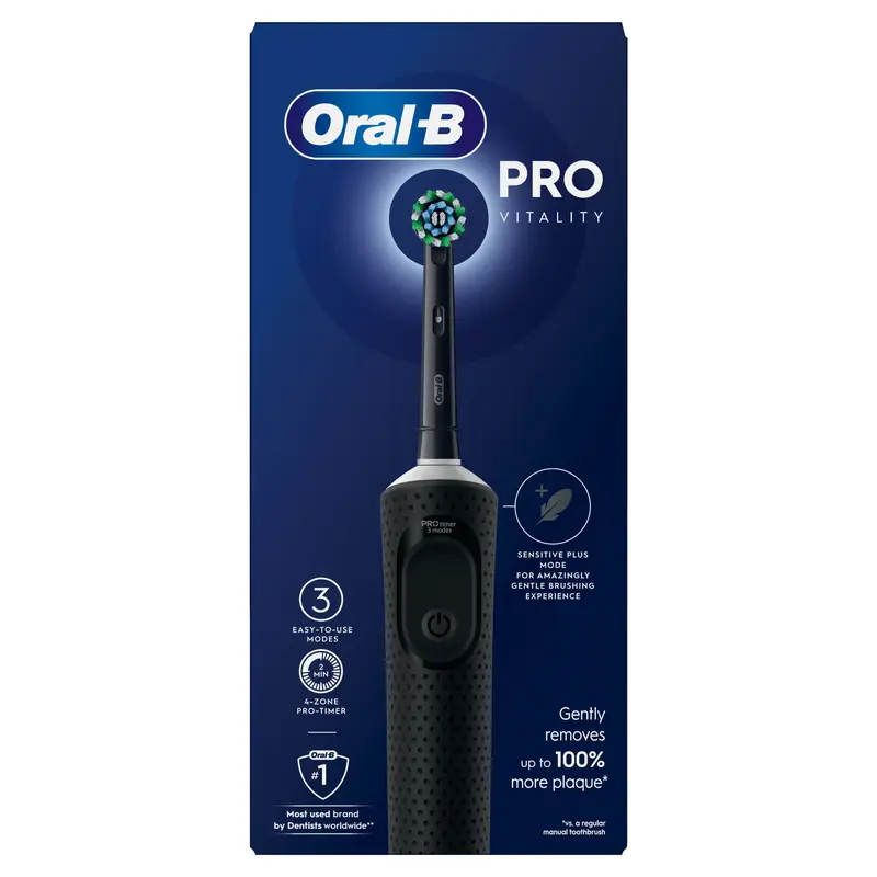 Електрична зубна щітка ORAL-B Vitality Pro Protect X Clean Чорна (4210201427124) фото