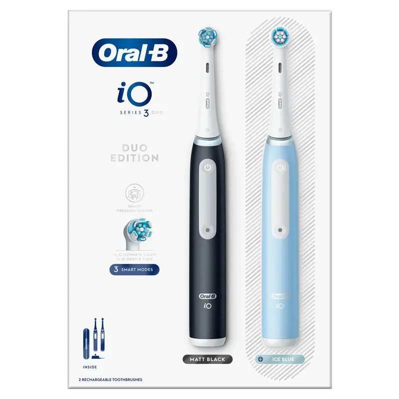 Набір електричних зубних щіток ORAL-B iO Series 3 Duo iOG3d.2i6.2K +дод.ручка+дор.чохл. (8006540731772) - фото - №5