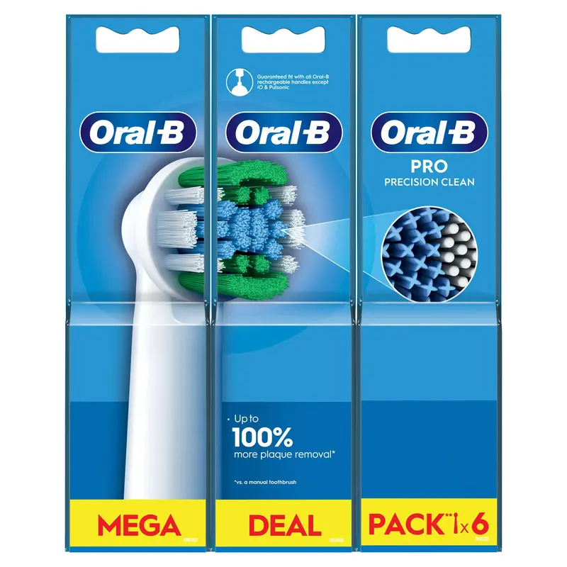 Насадки для електричної зубної щітки ORAL-B BRAUN Pro Precision Clean, 6 шт (8006540847466) - фото - №2