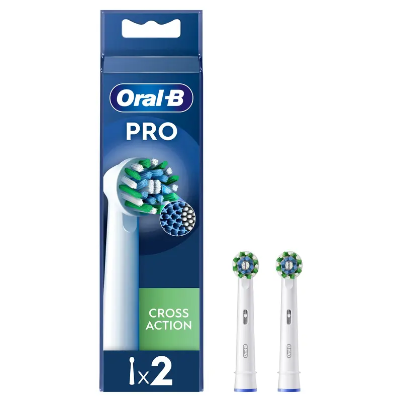 Змінні насадки до зубної щітки ORAL-B Cross Action White EB50RX 2 шт (8006540847725) - фото - №0