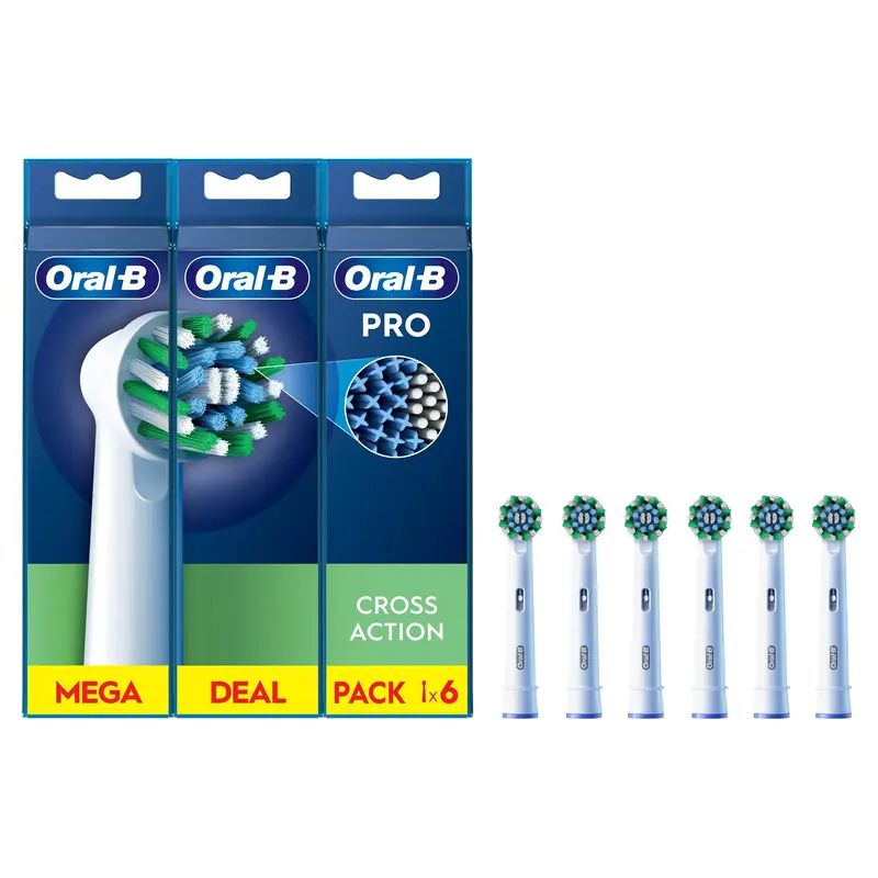 Насадки для електричної зубної щітки ORAL-B BRAUN Pro Cross Action, 6 шт (8006540847879) фото