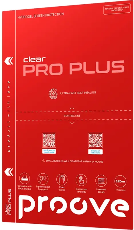 Захисна гідрогелева плівка Proove Hydrogel Screen Protection PRO PLUS Clear 10 - фото - №0