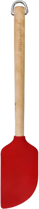 Лопатка для тіста KitchenAid Coreline, 31,8 см, береза, червоний (KQR731OHERE) - фото - №0